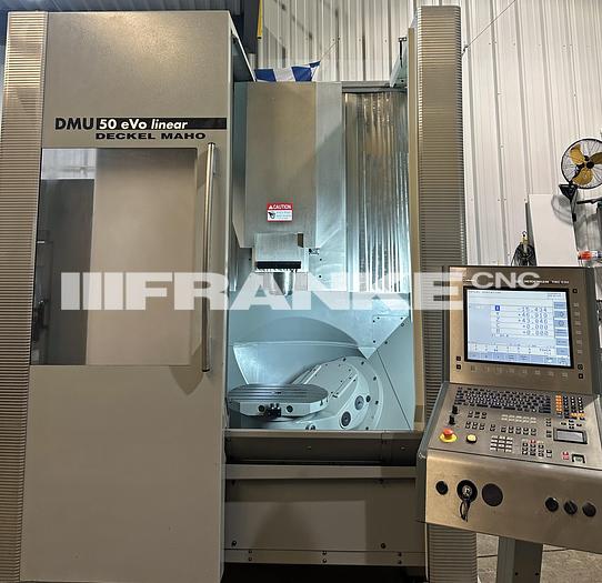 Used 2007 DMG MORI DMU 50 eVo linear full 5-Axis only 1,251 prototype hours, automation prep!