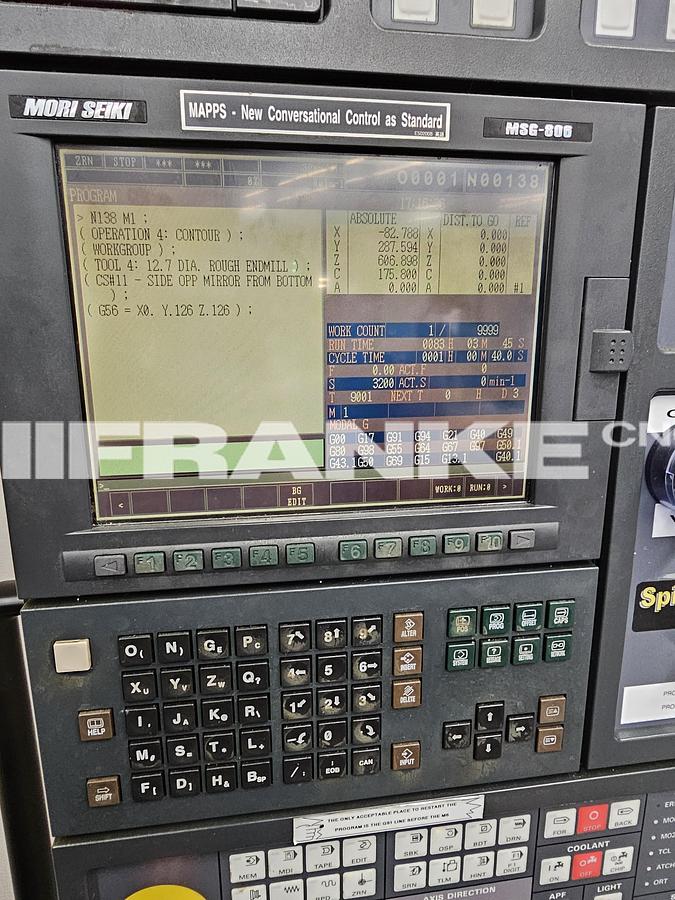 Used 2001 MORI SEIKI GV-503/5AX 5-Axis machining center