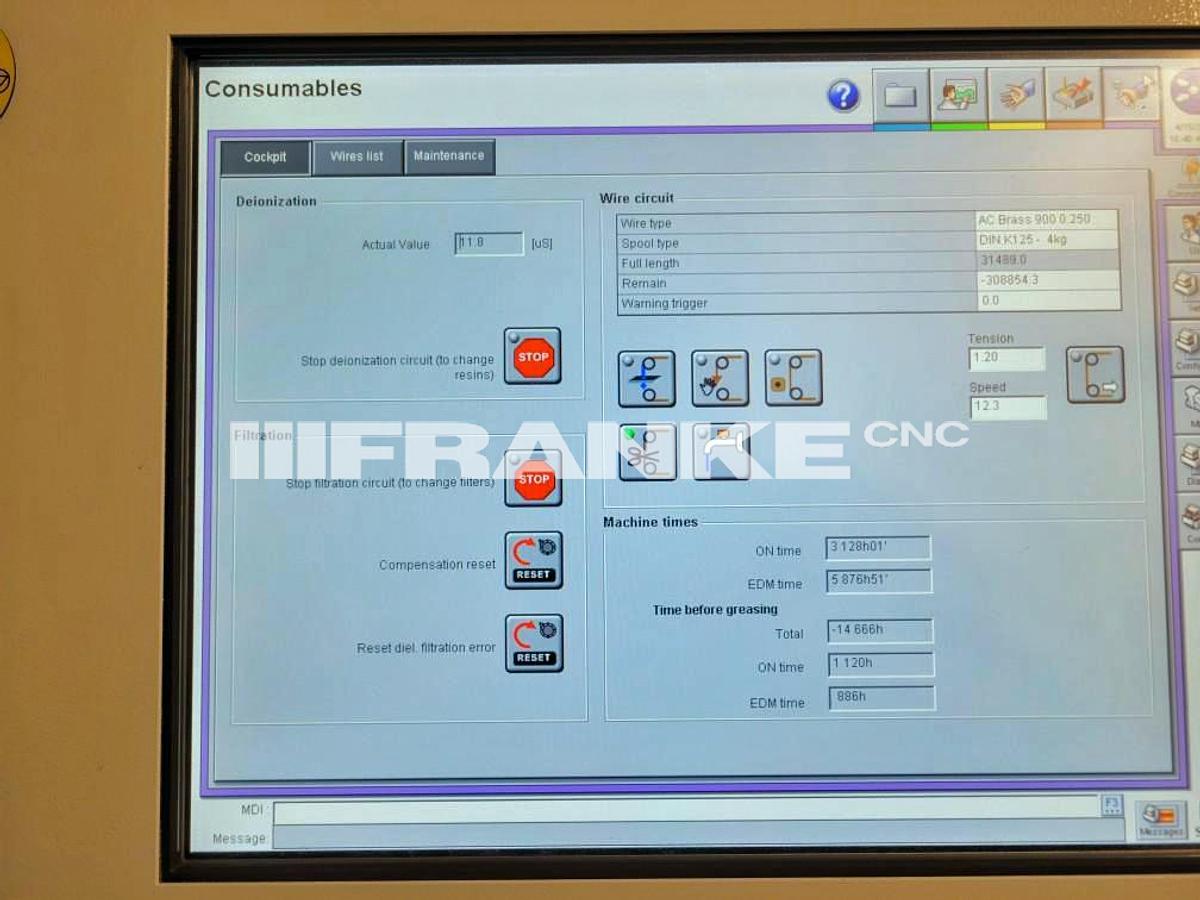 Used 2015 +GF+ AgieCharmilles CUT 200 Sp 5-Axis Wire EDM