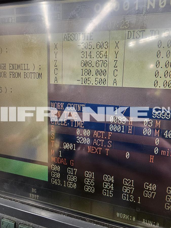 Used 2001 MORI SEIKI GV-503/5AX 5-Axis machining center