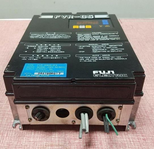 Used FUJI FVR-G5 TYPE FVR008G5-2FK VARIABLE FREQUENCY DRIVE UPS RED FVR 008G5-2FK