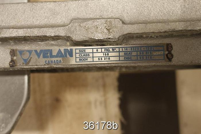 Used Velan 6" Hand Operated Knife Gate Valve #36178