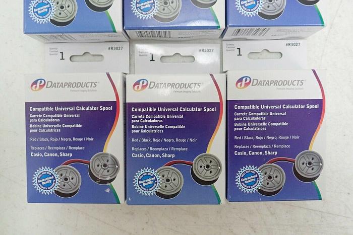 Used Lot of 6 Data Products R3027 Black/Red Compatible Ribbons, NOS 32929610343