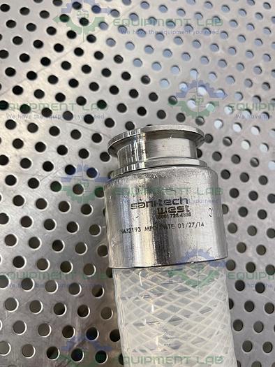 Used Sani Tech  STHT-WR-1500 48" Wire Reinforced Silicone Hose w/1.5" Sanitary Fitting