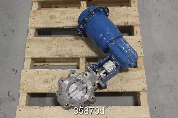 Used Neles Jamesbury 4" Air Operated Butterfly Valve, 815L-11-3600-MT #35870