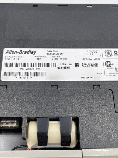 Used Allen-Bradley 1756-L61 Ser A
