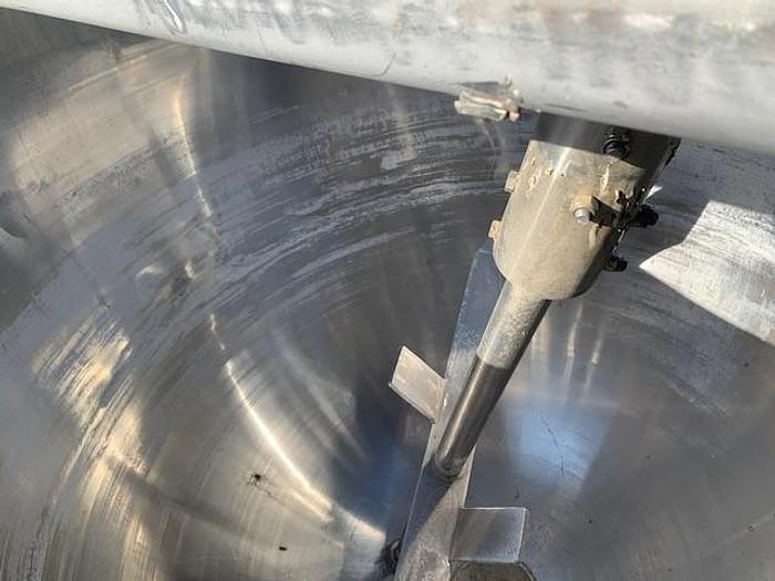 Used 1971 Lee 1,000 Gal Stainless Steel Jacketed Mix Kettle W/ Sickle Agitator