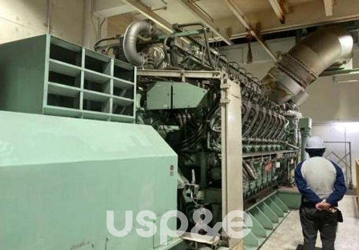 Used 5.5 MW 2000 Used Mitsubishi 18KU30GA Natural Gas Generator Set