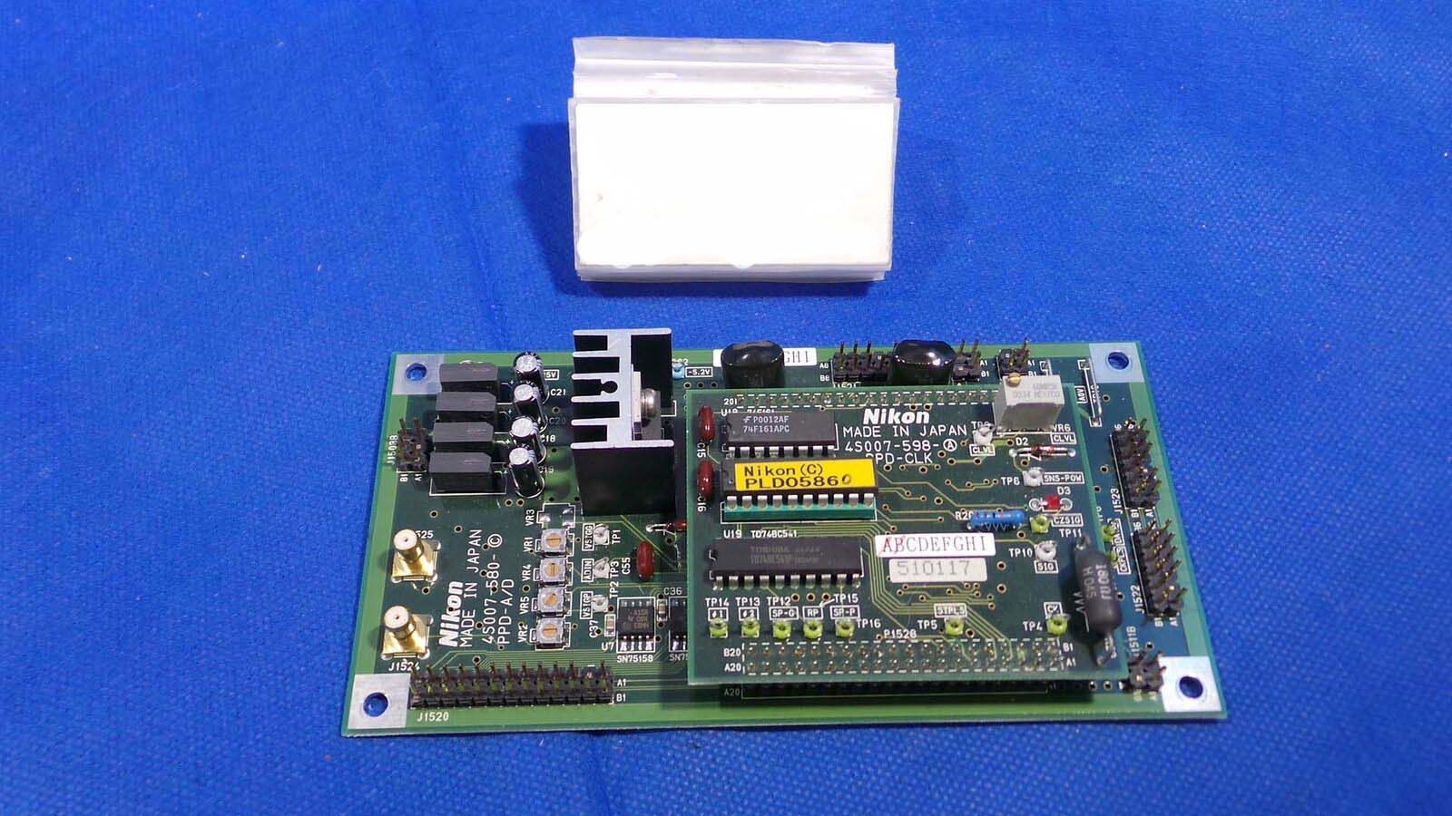 Used Nikon 4S007-580-C Board, 4S07-580-C PPD-A/D With Board 4S007-598-A / NSR-S204B Step-and-Repeat /