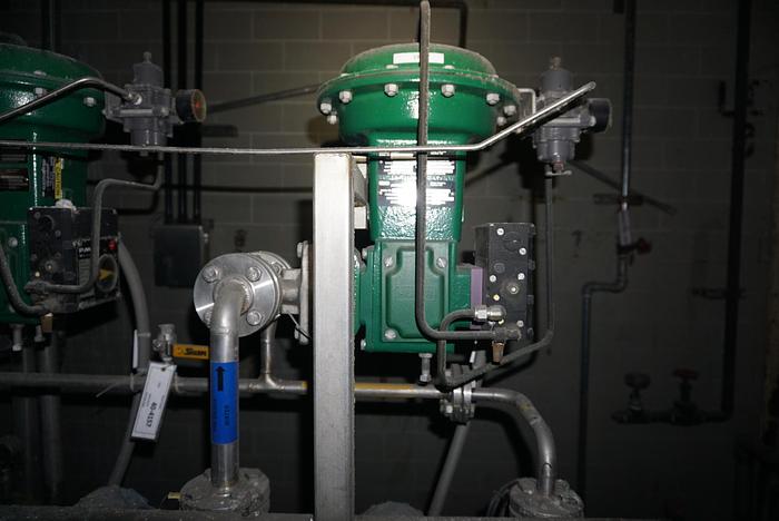 Used VARIOUS SIZED FISHER VALVES STAINLESS STEEL