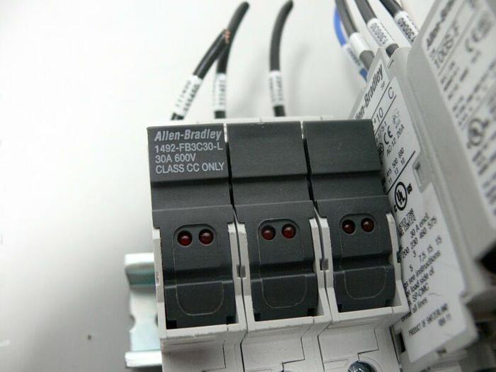 Used Allen Bradley 100S-C23EJ14C Ser C Safety Contactor + 1492-FB3C30-L Fuse Holder