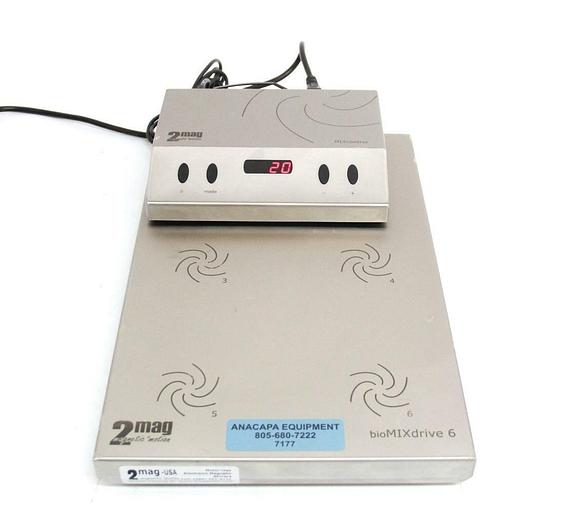 Used 2mag-USA MF90400 BioMixDrive 6 Magnetic Stirrers w/ BioMix Control (7177)