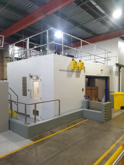 Used Extract Technologies Warehouse Downflow Sampling Booth