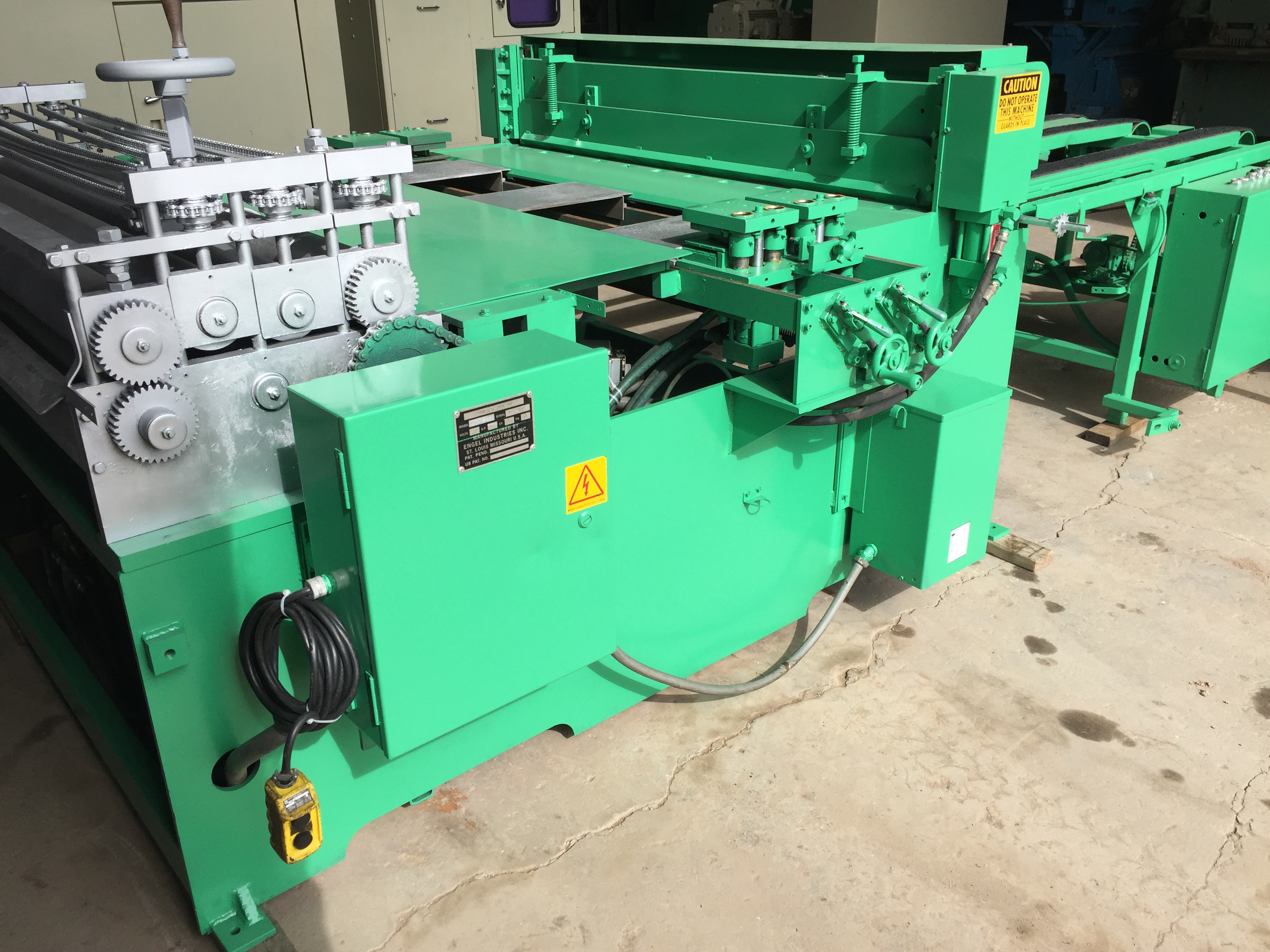 Used 60 in. x 14 ga. Engel Cut-To-Length Line with Notching Station