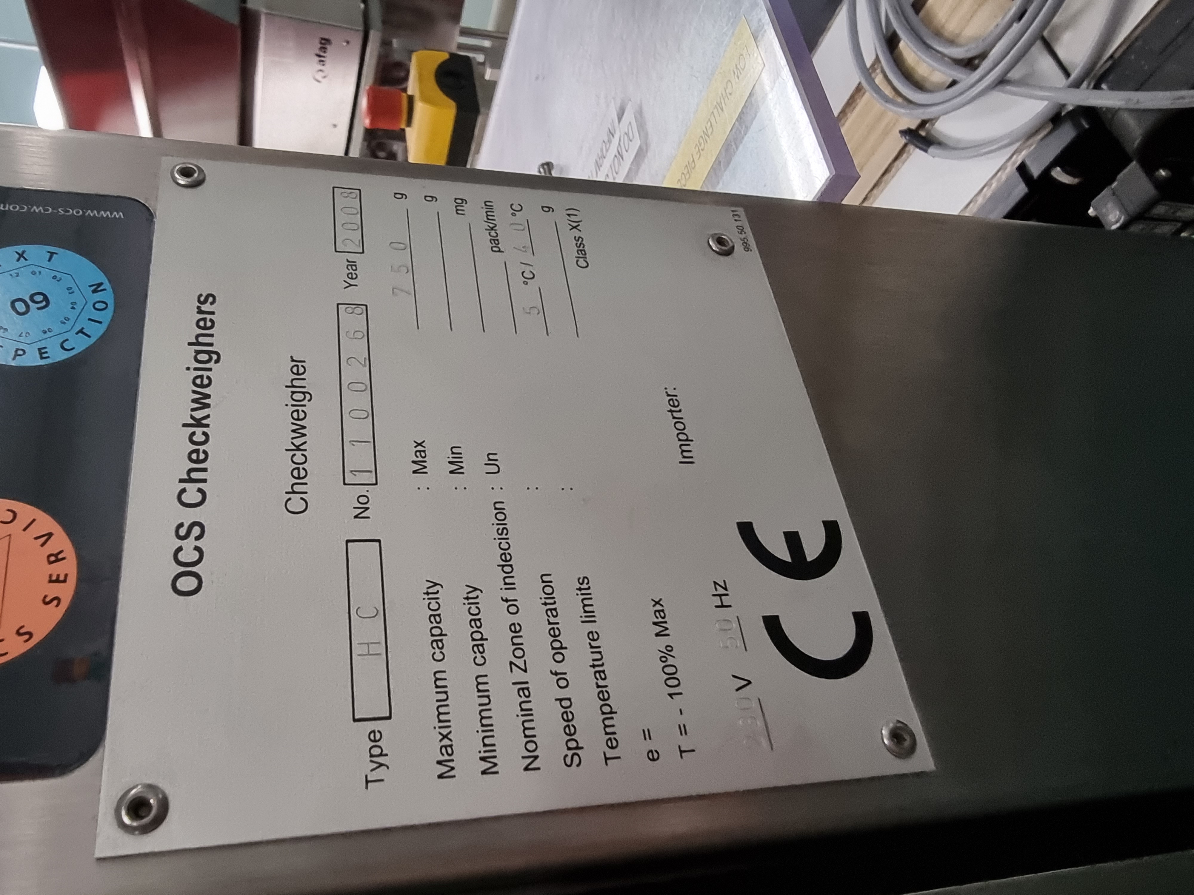Used OCS Checkweigher
