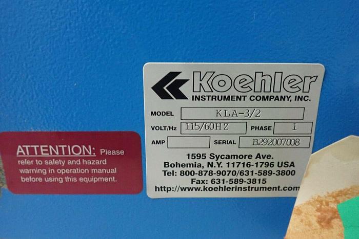 Used Koehler Instruments KLA-3/2 NewLab 1300 Automatic Cloud and Pour Point Analyzer