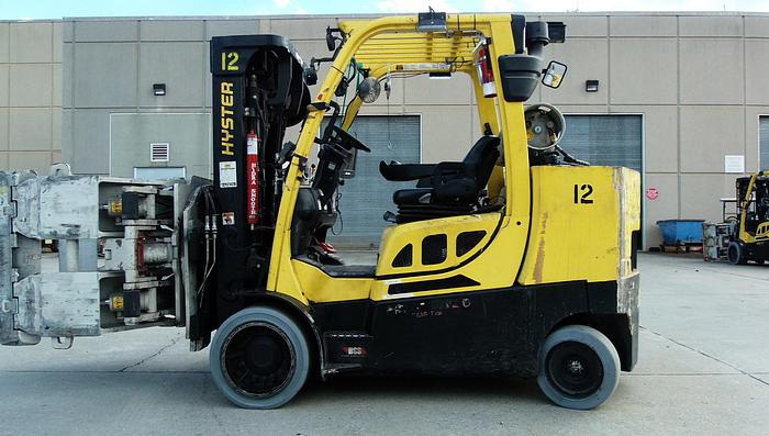 Used 12,000 POUND HYSTER MODEL S120FTPRS LOW MAST ROLL CLAMP FORKLIFT 2018