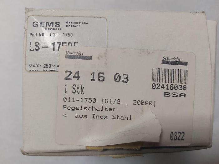 Gems Sensors LS 1750, Rostfrei,