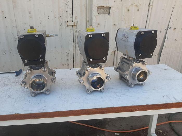 Used Valve, Ball, 3", Stainless Steel, Tru-Flo Actuator, Type MT41 #S744648