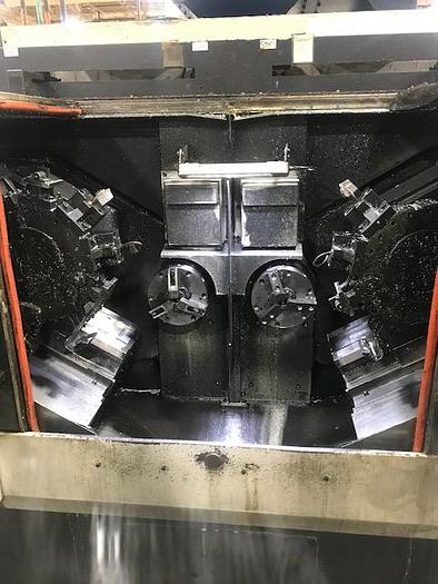 Used 2010 HWACHEON TTC-8 TWIN SPINDLE/TWIM TURRET CNC LATHE
