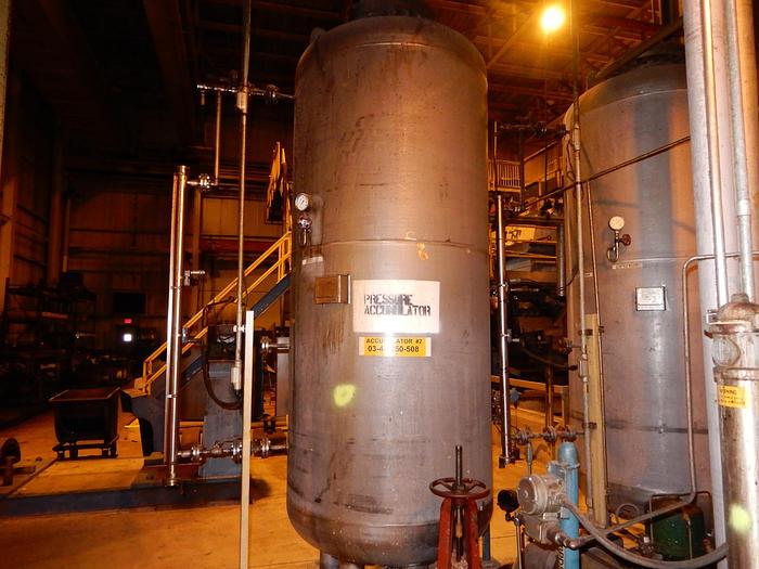 Used PRESSURE ACCUMULATOR  TANK NAT'L BD CERTIFIED  1987