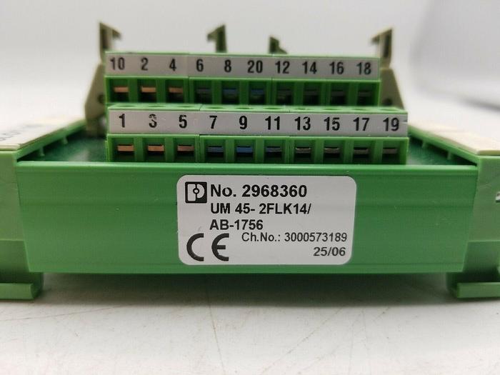 Used Phoenix Contact 2968360 Terminal Block Interface Module UM45-2FLK14