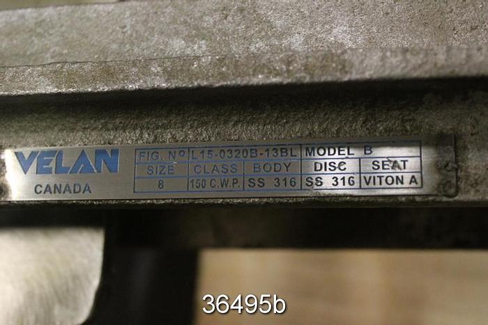 Used Velan 8" Hand Operated Knife Gate Valve, L15-0320B-13BL #36495