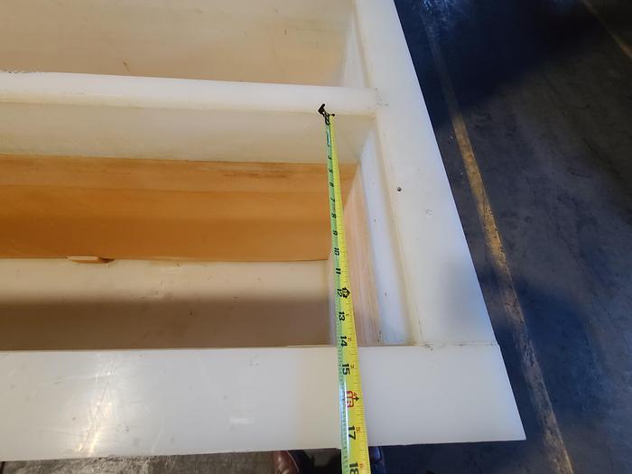 Used Polypro Tank Counter Flow Rinse side and bottom support 70" x 28" x 29" Plating
