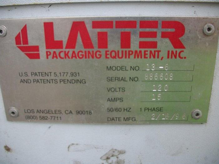 Used Tunnel, Shrink, Latter, Mdl 13-6, 10" X 27", 120 Volt, #C741346