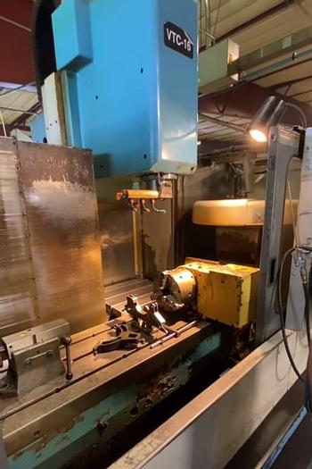 Used 1997 MAZAK VTC-16B CNC 4-Axis Vertical Machining Center with Rotary Table