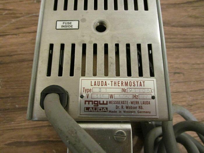 Used MGW LAUDA B-1 WATER BATH THERMOSTAT