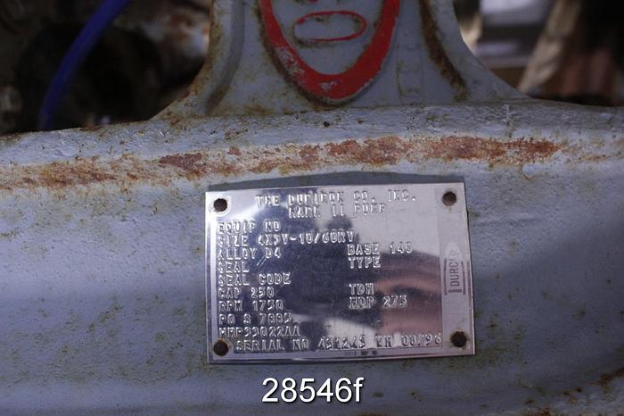 Used Durco Vertical Turbine Pump, SS, SIZE 4X3V-10/60RV #28546