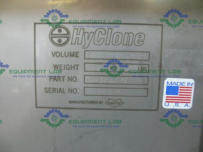 Used ConeCraft Hyclone 1000L Smartainer II Stainless Steel Bin w/ Bottom Opening