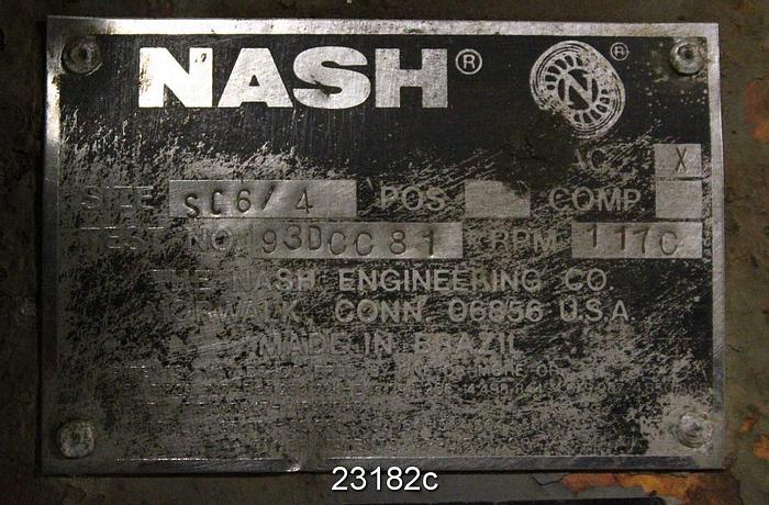 Used Nash SC6/4 Vacuum Pump, 1170 Rpm, Iron #23182