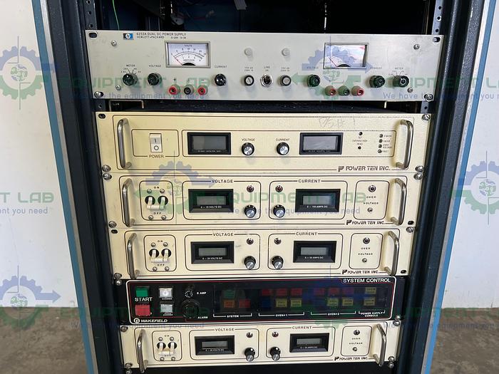 Used Power Ten Inc 3450D-4050, 3450D-10100, 3400d-7.5250 w/ Wakefield Utility Rack