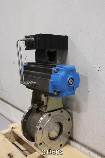Used Valbia DN-100 4" Air Operated Ball Valve #31160