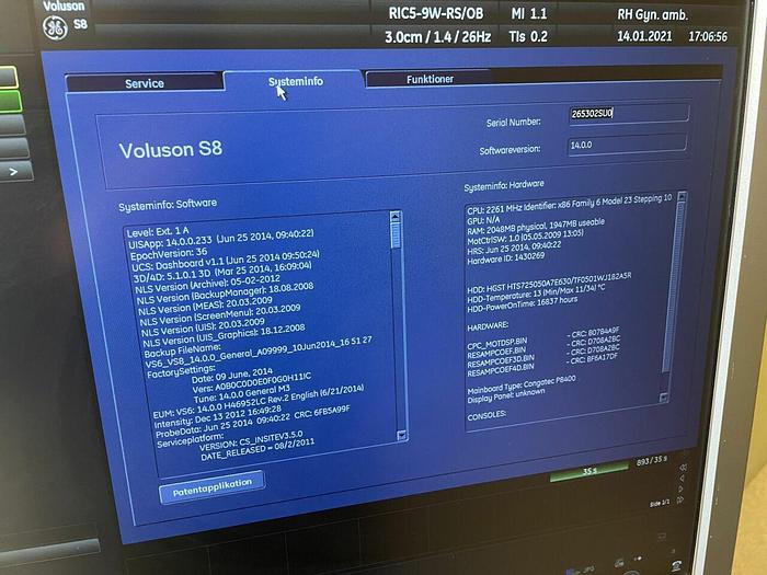 Used For Sale GE Voluson S8 OB / GYN - Vascular Ultrasound