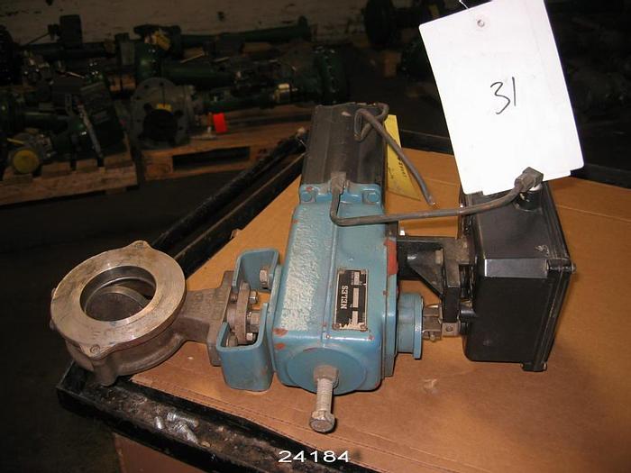Used Neles Jamesbury 3" Air Operated Butterfly Valve #24184