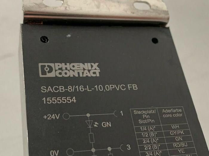 Used Phoenix Contact SACB-8/16-L-10,0PVC FB 1555554 Passive Sensor/Actuator Interface