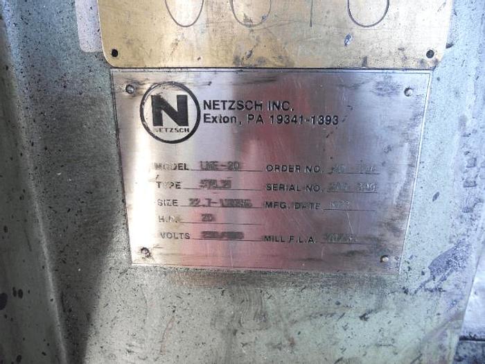 Used 20 LITER NETZSCH HORIZONTAL MEDIA MILL – 25 HP/XP – #7512