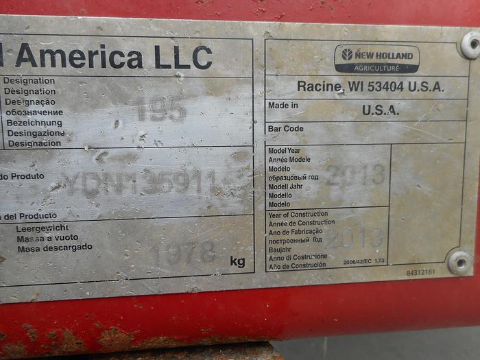 Used 2013 NEW HOLLAND 195
