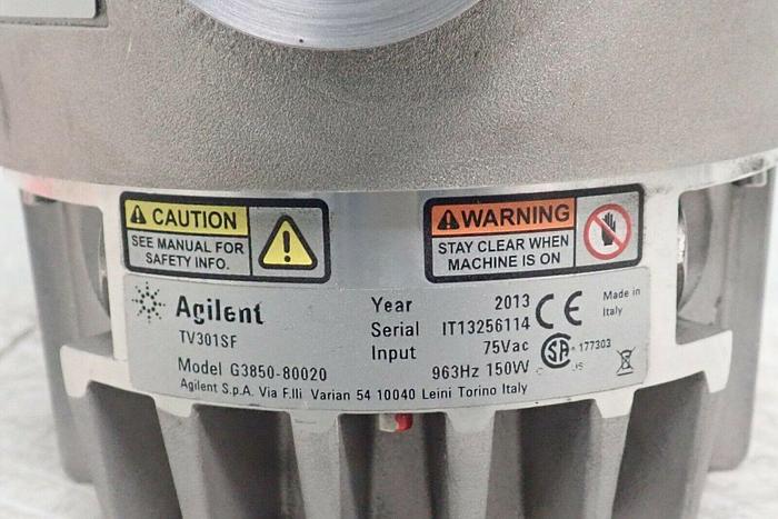 Used Agilent G3850-80020 Turbo-V 301 TV301SF Navigator Vacuum Turbomolecular Pump