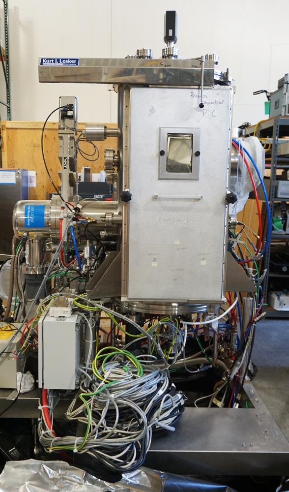 Used 2008 Kurt Lesker SPECTROS deposition system with 4-pocket E-beam gun, 3 Thermal sources and load lock