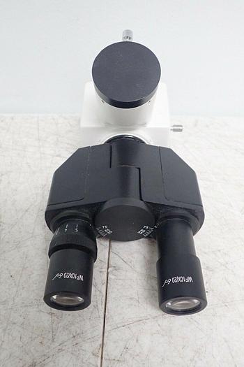 Used Unmarked Trinocular Microscope Head with 2 Eyepieces WF10X/20