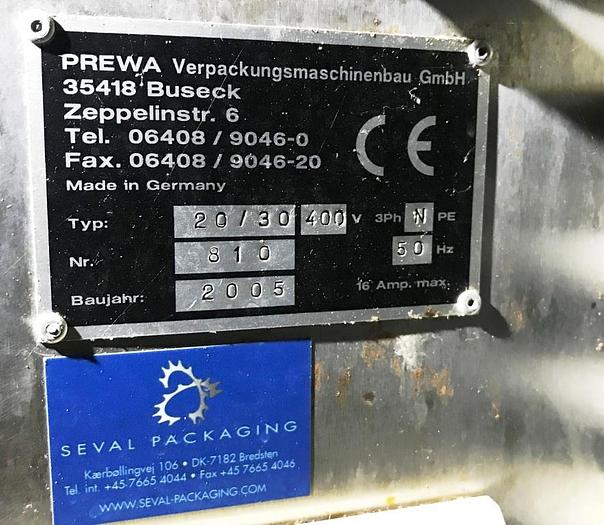 Used BILWENCO DW60-S check weighing machine + PREWAG bag packing machine, type 20/30