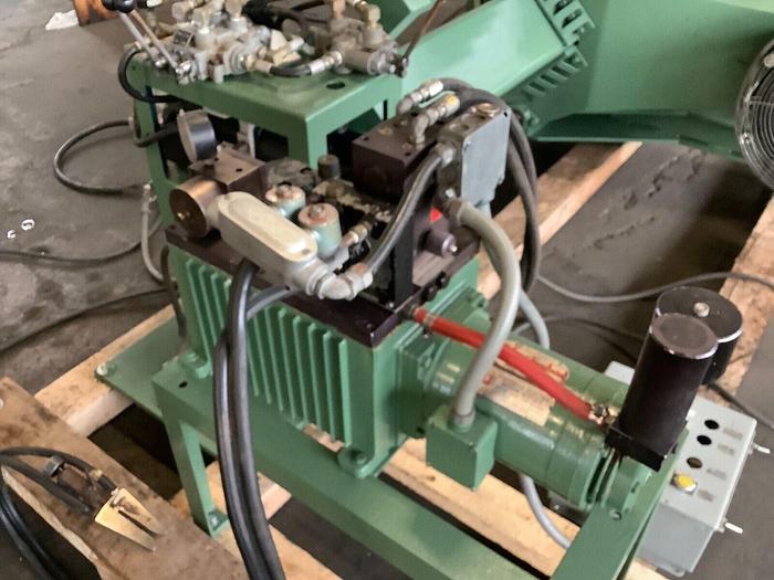 Used 72" POWELL MDL. EP6072 SHAFTLESS UNWIND STAND 60" DIAMETER WITH EDGE GUIDE