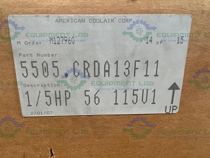 American Coolaire Corporation  5505.CRDA13F11 Roof Fan 1/5 HP