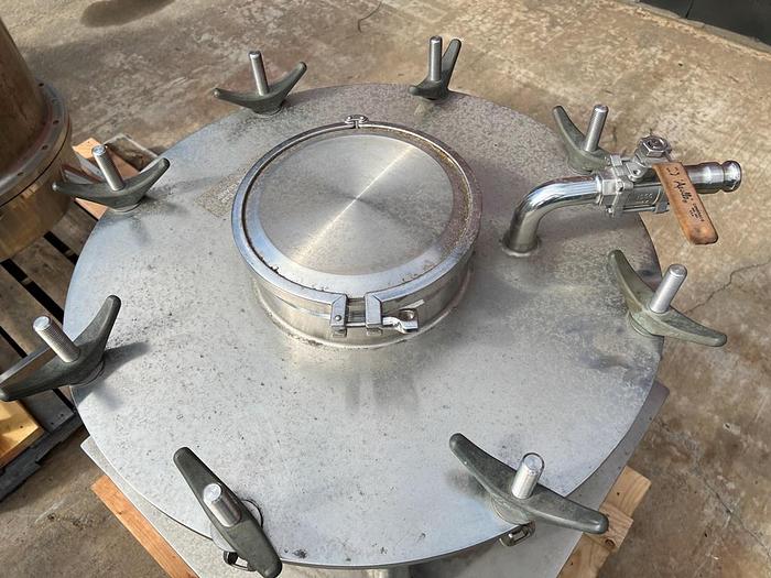 Used Tank, 30 Gallon, 316L Stainless Steel, FV, Cone Bottom, Precision Stainless #S744747