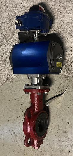 Used 2010 UNI-VALVE Stainless steel butterfly valve, DN50 - with WIRE MATIC 8 SR actuator and WM POSITION MONITORING SWITCH, ITS-100