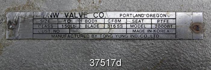 Used FNW 10" Air Operated Knife Gate Valve #37517